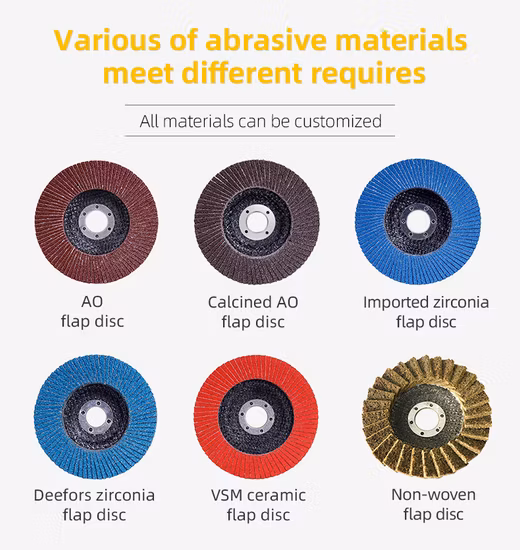 115mm 125*22mm Alumina Oxide Zirconia Calcined Ceramic Flap Disc with Economic But Perfect Polishing Effect for Angle Grinder
