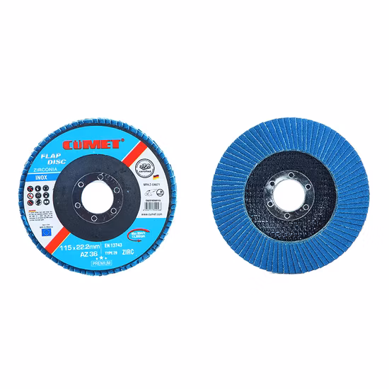 Zirconia Aluminium Oxide Flap Disc with 115mm/125mm for Metal, High Carbon Steel, Stainless Steel Grinding